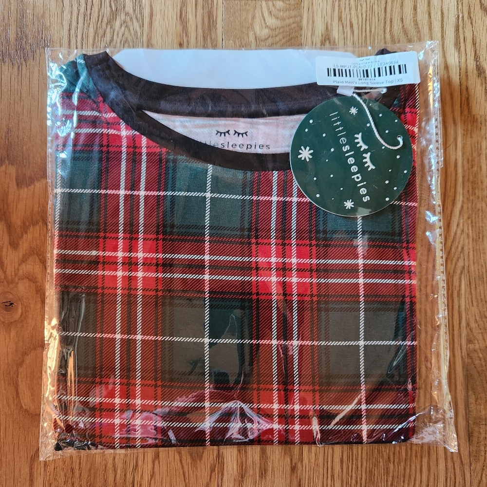 NWT Little Sleepies Fireside Plaid Mens Top